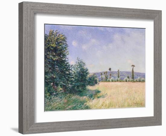 Sahurs Meadows in Morning Sun, 1894-Alfred Sisley-Framed Giclee Print