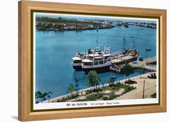 Saigon Harbour, French Indochina (Vietna), 20th Century-null-Framed Premier Image Canvas