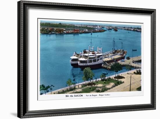 Saigon Harbour, French Indochina (Vietna), 20th Century-null-Framed Giclee Print