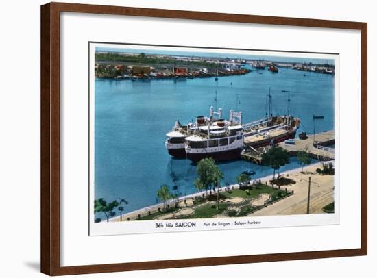 Saigon Harbour, French Indochina (Vietna), 20th Century-null-Framed Giclee Print