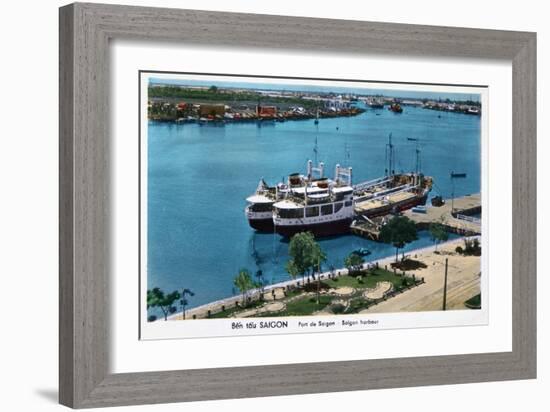 Saigon Harbour, French Indochina (Vietna), 20th Century-null-Framed Giclee Print