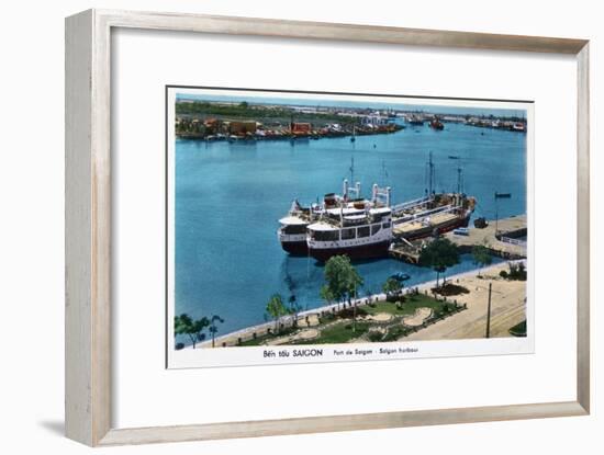 Saigon Harbour, French Indochina (Vietna), 20th Century-null-Framed Giclee Print