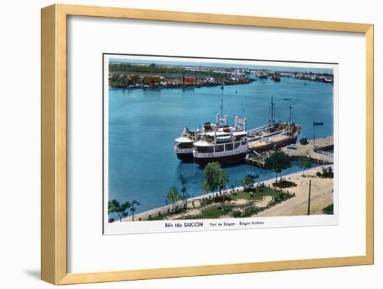 Saigon Harbour, French Indochina (Vietna), 20th Century-null-Framed Giclee Print