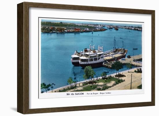 Saigon Harbour, French Indochina (Vietna), 20th Century-null-Framed Giclee Print
