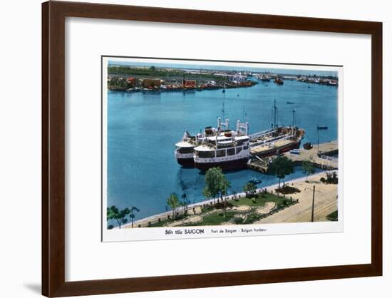 Saigon Harbour, French Indochina (Vietna), 20th Century-null-Framed Giclee Print