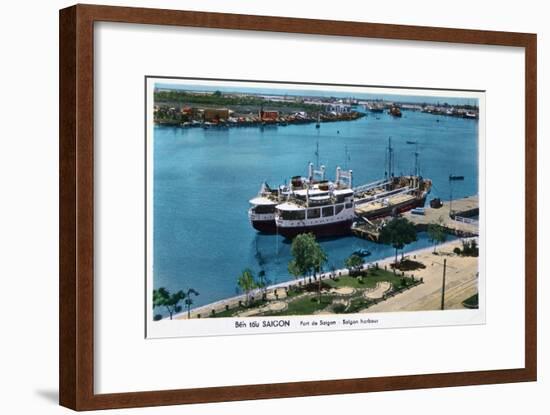 Saigon Harbour, French Indochina (Vietna), 20th Century-null-Framed Giclee Print