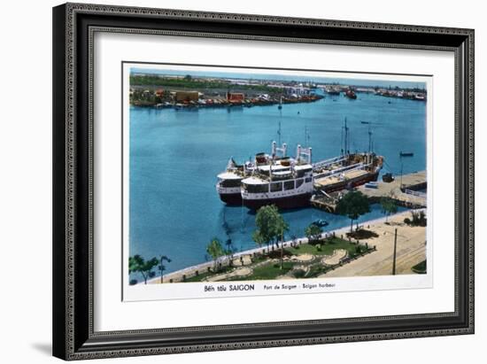 Saigon Harbour, French Indochina (Vietna), 20th Century-null-Framed Giclee Print