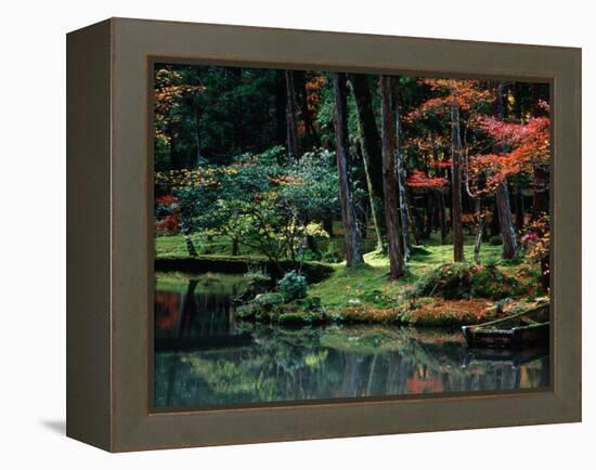 Saiho-Ji Garden in Autumn, Kyoto, Japan-Frank Carter-Framed Premier Image Canvas