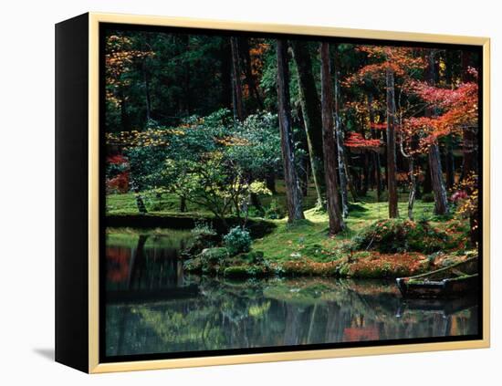 Saiho-Ji Garden in Autumn, Kyoto, Japan-Frank Carter-Framed Premier Image Canvas
