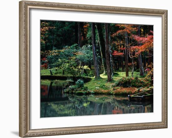 Saiho-Ji Garden in Autumn, Kyoto, Japan-Frank Carter-Framed Photographic Print