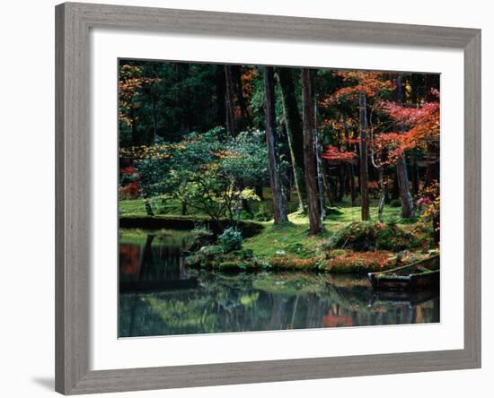 Saiho-Ji Garden in Autumn, Kyoto, Japan-Frank Carter-Framed Photographic Print