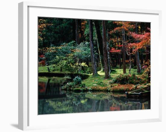 Saiho-Ji Garden in Autumn, Kyoto, Japan-Frank Carter-Framed Photographic Print