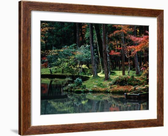 Saiho-Ji Garden in Autumn, Kyoto, Japan-Frank Carter-Framed Photographic Print