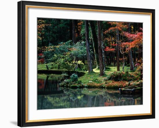 Saiho-Ji Garden in Autumn, Kyoto, Japan-Frank Carter-Framed Photographic Print