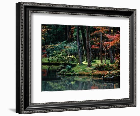 Saiho-Ji Garden in Autumn, Kyoto, Japan-Frank Carter-Framed Photographic Print