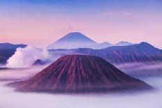 Bromo, Batok and Semeru Volcanoes at Sunrise, Java Island, Indonesia-saiko3p-Photographic Print