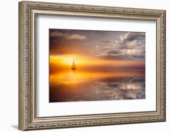 Sail and sunset-Marco Carmassi-Framed Photographic Print