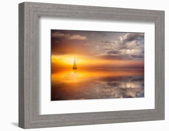 Sail and sunset-Marco Carmassi-Framed Photographic Print