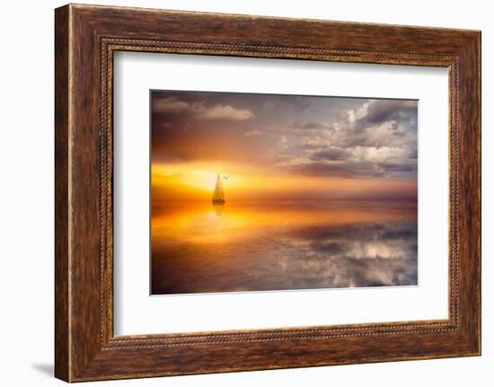 Sail and sunset-Marco Carmassi-Framed Photographic Print