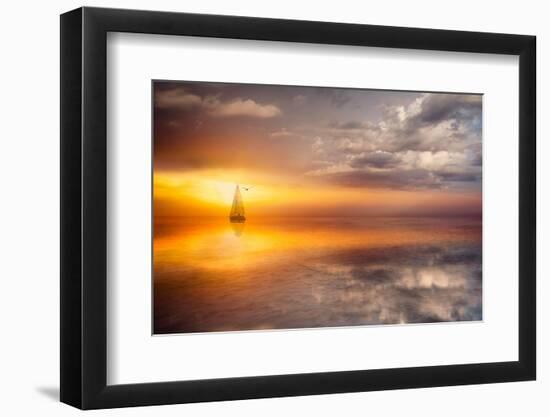 Sail and sunset-Marco Carmassi-Framed Photographic Print