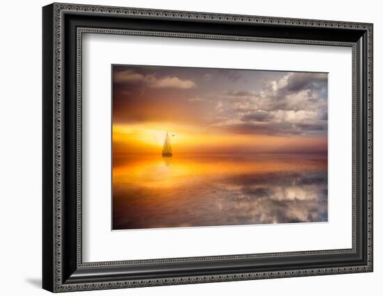 Sail and sunset-Marco Carmassi-Framed Photographic Print