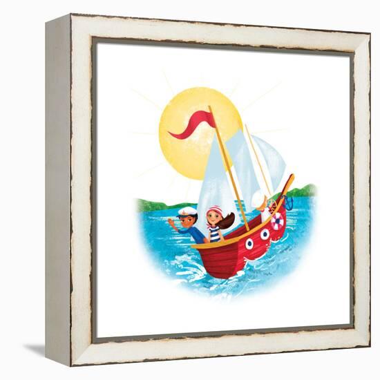 Sail Away! - Humpty Dumpty-Elisa Chavarri-Framed Premier Image Canvas