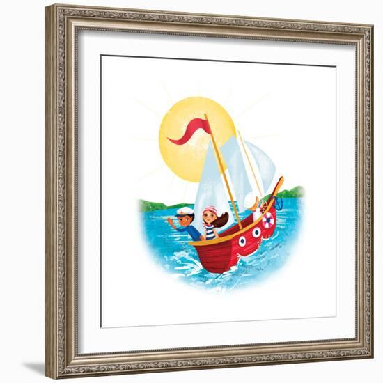 Sail Away! - Humpty Dumpty-Elisa Chavarri-Framed Giclee Print