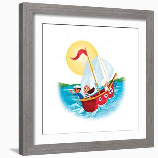 Sail Away! - Humpty Dumpty-Elisa Chavarri-Framed Giclee Print