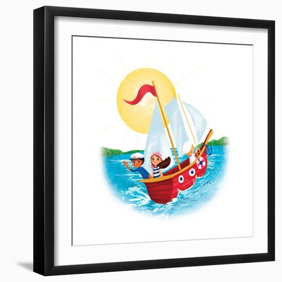 Sail Away! - Humpty Dumpty-Elisa Chavarri-Framed Giclee Print