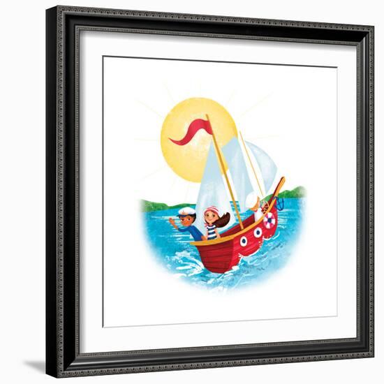 Sail Away! - Humpty Dumpty-Elisa Chavarri-Framed Giclee Print