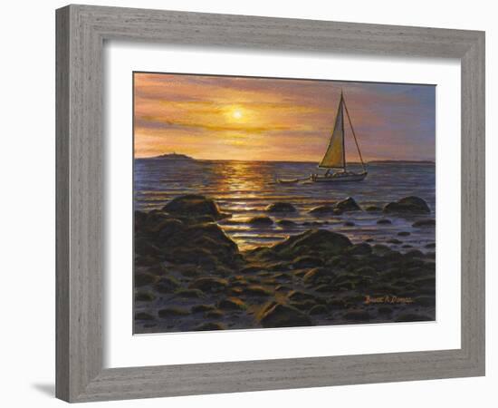 Sail Boat at Napa Tree Pt.-Bruce Dumas-Framed Giclee Print