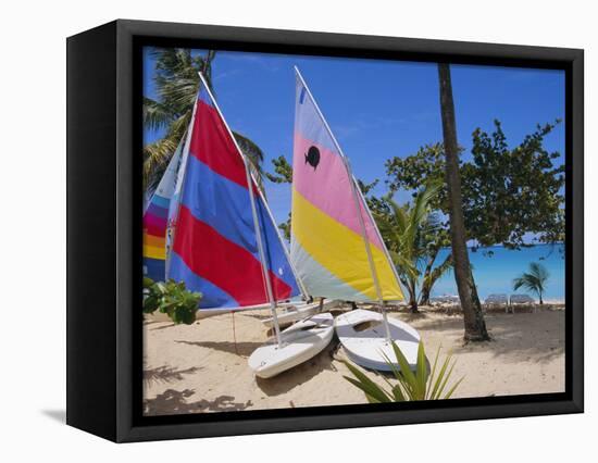 Sail Boats, Galley Bay, Antigua, Caribbean, West Indies, Central America-Firecrest Pictures-Framed Premier Image Canvas