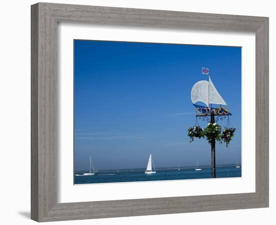 Sail Boats on the Solent, Cowes, Isle of Wight, England, United Kingdom, Europe-Mark Chivers-Framed Photographic Print