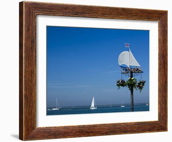 Sail Boats on the Solent, Cowes, Isle of Wight, England, United Kingdom, Europe-Mark Chivers-Framed Photographic Print