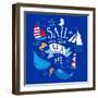 Sail on the Sea with Me-Heather Rosas-Framed Art Print