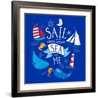 Sail on the Sea with Me-Heather Rosas-Framed Art Print
