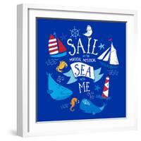 Sail on the Sea with Me-Heather Rosas-Framed Art Print