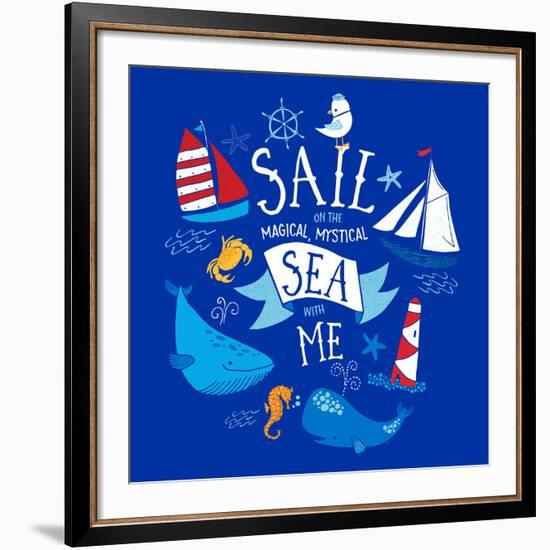 Sail on the Sea with Me-Heather Rosas-Framed Art Print