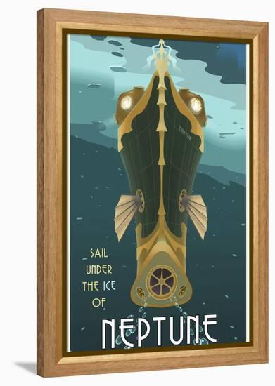 Sail Under The Ice Of Neptune-Steve Thomas-Framed Premier Image Canvas