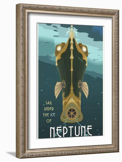 Sail Under The Ice Of Neptune-Steve Thomas-Framed Giclee Print