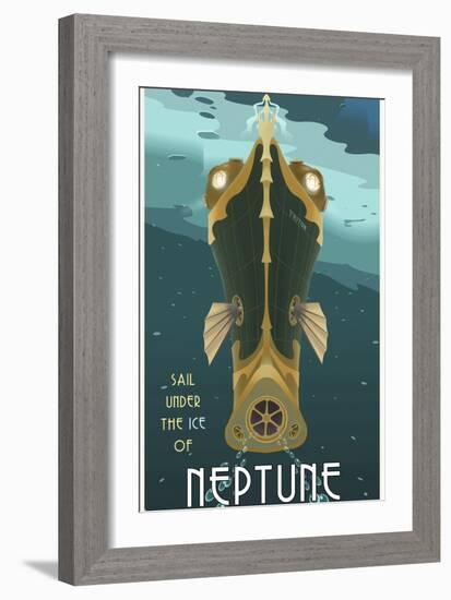 Sail Under The Ice Of Neptune-Steve Thomas-Framed Giclee Print