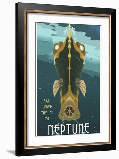 Sail Under The Ice Of Neptune-Steve Thomas-Framed Giclee Print