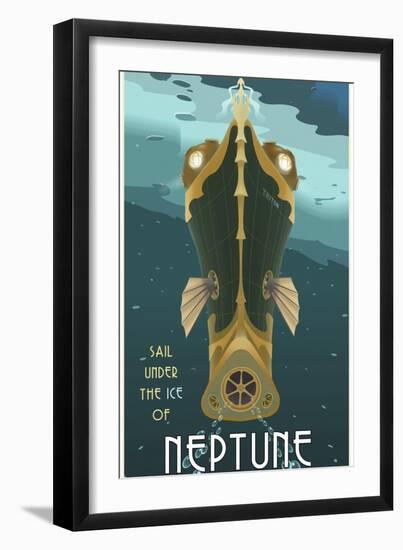 Sail Under The Ice Of Neptune-Steve Thomas-Framed Giclee Print