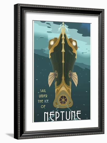 Sail Under The Ice Of Neptune-Steve Thomas-Framed Giclee Print