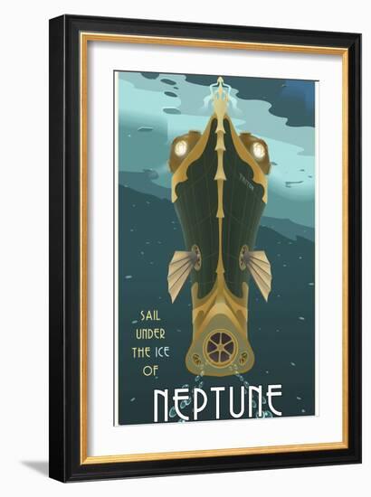 Sail Under The Ice Of Neptune-Steve Thomas-Framed Giclee Print