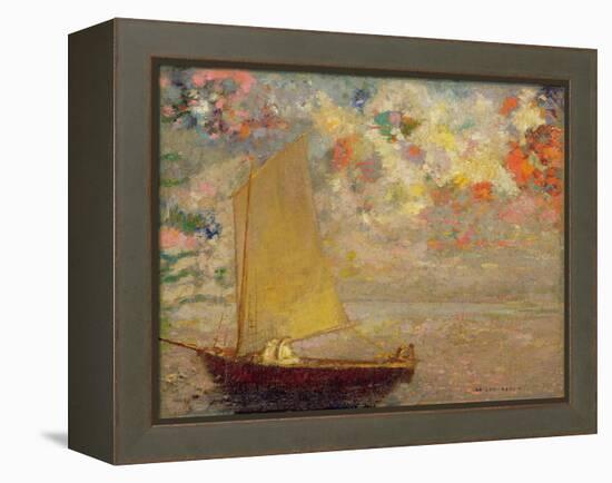 Sailboat, 1905 (Oil on Canvas)-Odilon Redon-Framed Premier Image Canvas