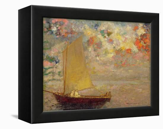 Sailboat, 1905 (Oil on Canvas)-Odilon Redon-Framed Premier Image Canvas