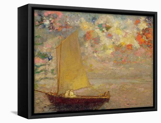 Sailboat, 1905 (Oil on Canvas)-Odilon Redon-Framed Premier Image Canvas
