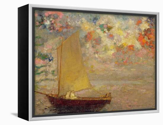 Sailboat, 1905 (Oil on Canvas)-Odilon Redon-Framed Premier Image Canvas