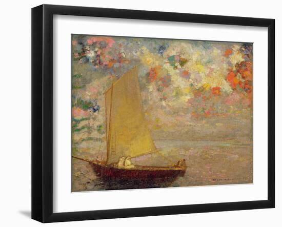 Sailboat, 1905 (Oil on Canvas)-Odilon Redon-Framed Giclee Print